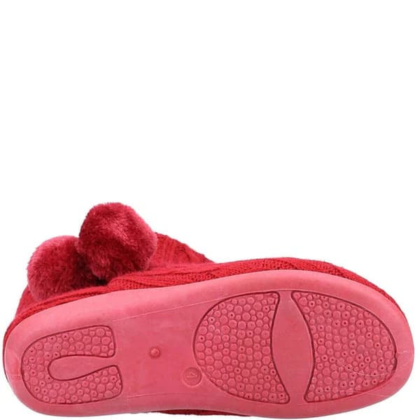 Fleet & Foster Womens/Ladies Apple Pom Pom Slippers
