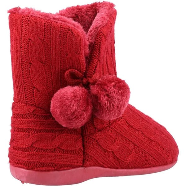 Fleet & Foster Womens/Ladies Apple Pom Pom Slippers
