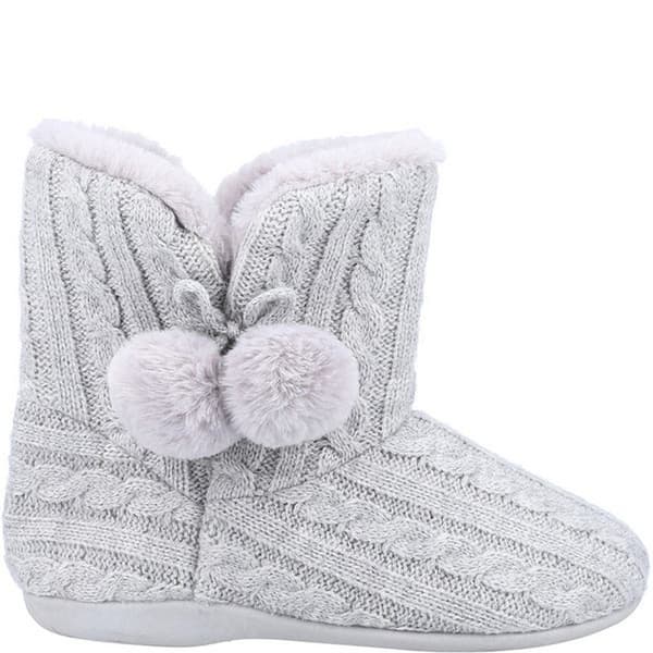 Fleet & Foster Womens/Ladies Apple Pom Pom Slippers