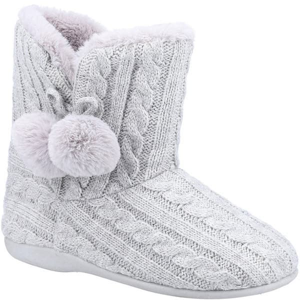 Fleet & Foster Womens/Ladies Apple Pom Pom Slippers
