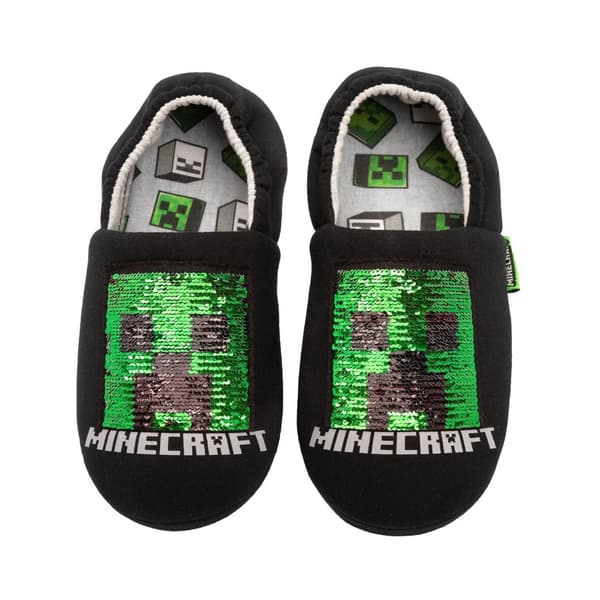 Minecraft Boys Sequin Slippers