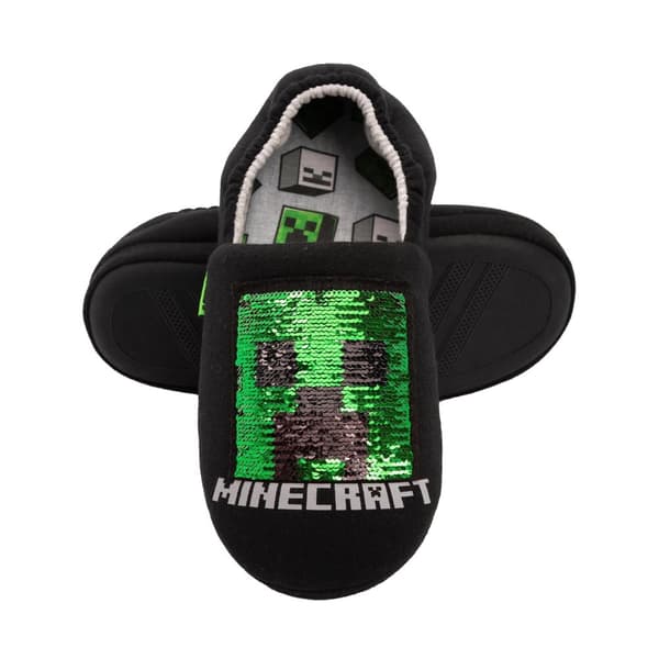 Minecraft Boys Sequin Slippers