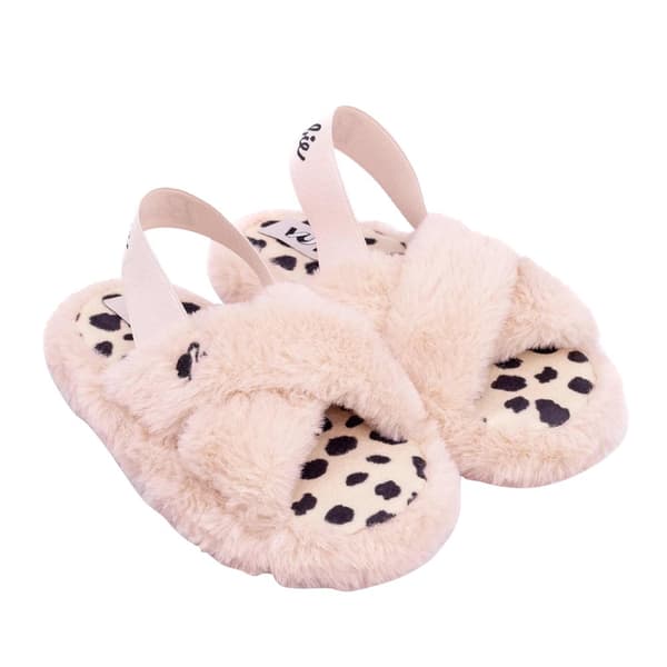 Barbie Girls Faux Fur Slip-on Slippers
