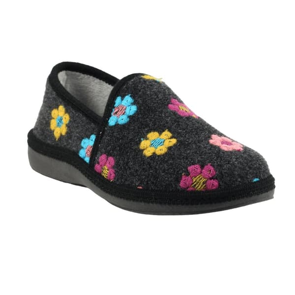 Lunar Womens/Ladies Sepal Felt Slippers