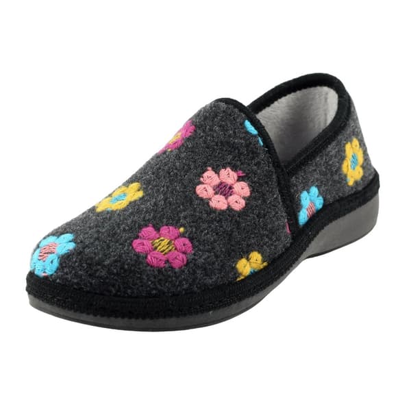 Lunar Womens/Ladies Sepal Felt Slippers