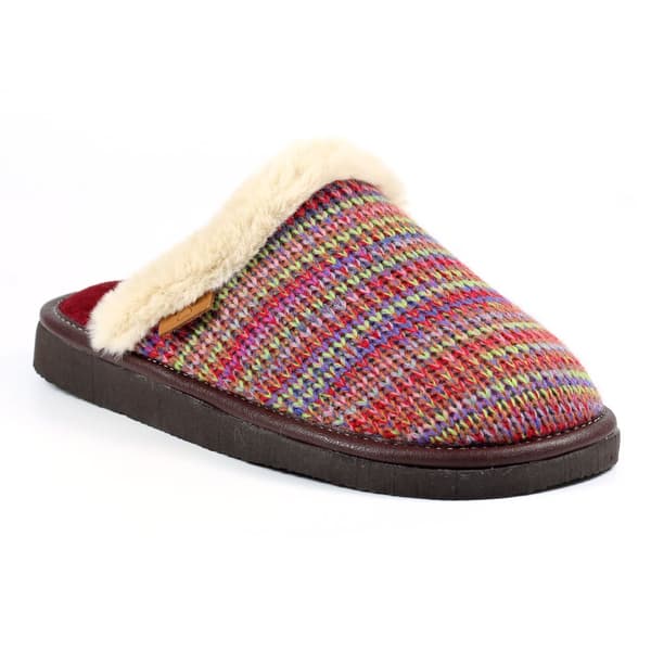 Lazy Dogz Womens/Ladies Alfa Knitted Slippers Red 3 UK