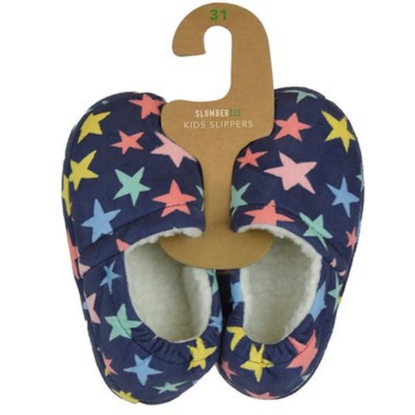 Slumberzzz Childrens/Kids Star Print Fleece Lined Slipper
