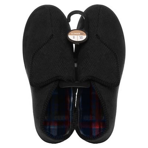 Slumberzzz Mens Corduroy Easy Access Slipper