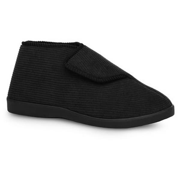Slumberzzz Mens Corduroy Easy Access Slipper