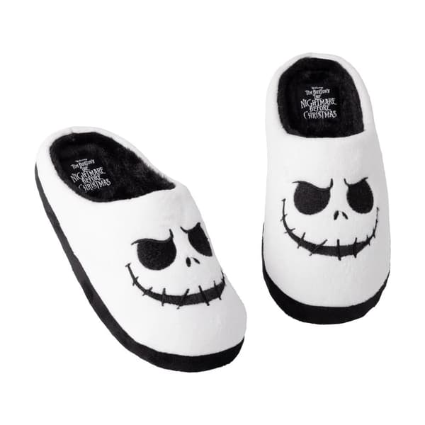 Nightmare Before Christmas Womens/Ladies Jack Skellington Slippers White/Black 3 UK-4 UK