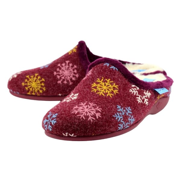 Lunar Womens/Ladies Juniper Snowflake Slippers