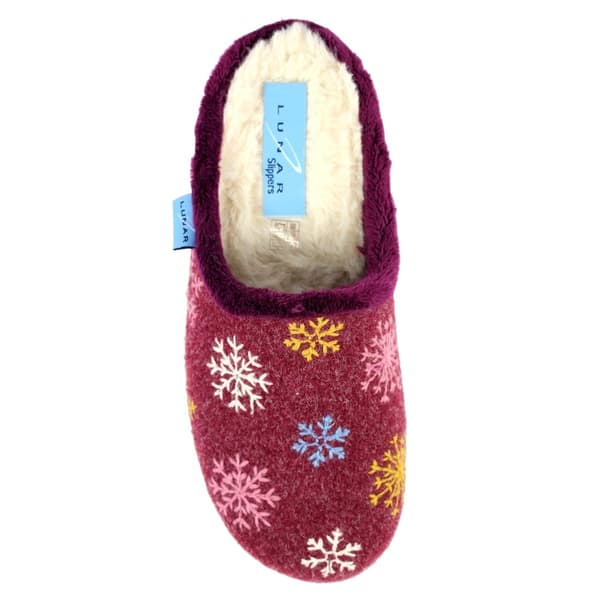 Lunar Womens/Ladies Juniper Snowflake Slippers