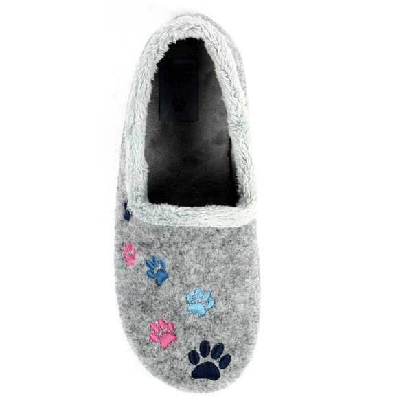 Lazy Dogz Womens/Ladies Charley Paw Print Slippers