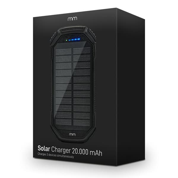 QI Solar Powerbank 20.000 mAh, Mikamax
