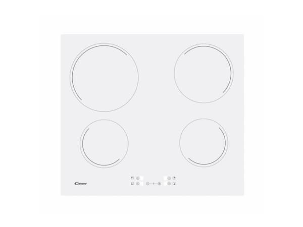 Candy CH64CCW - Keramisk komfyrtopp - 4 plater - Nisje - bredde: 56 cm - dybde: 49 cm - hvit