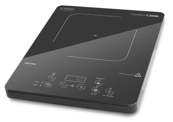 Caso Comfort C2000, Sort, Benkeplate, Sonebasert induksjon, Glass-keramikk, 1 zone(s), 1 zone(s)