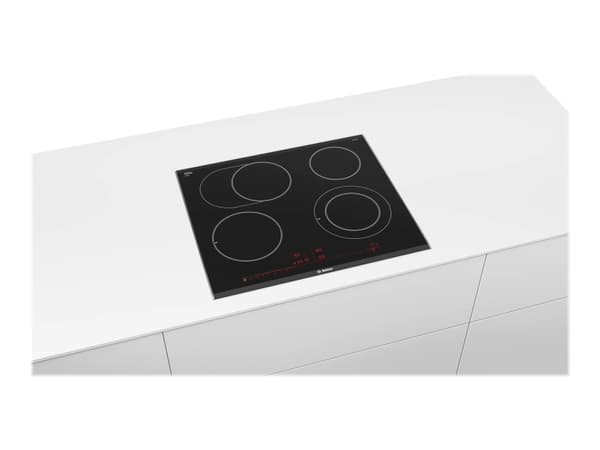 Bosch Serie 8 PKN675DP1D, Musta, Ruostumaton teräs, Kiinteä, Keraaminen, Keraaminen lasi, 4 alue(tta), 4 alue(tta) musta, Ruostumaton teräs