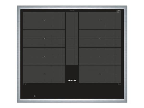 Siemens iQ700 EX645LYC1E - Induksjonskomfyrtopp - 4 plater - Nisje - bredde: 56 cm - dybde: 49 cm - med pynt av rustfritt stål - svart/rustfritt stål