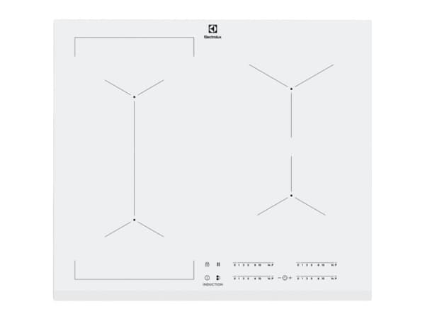 Electrolux EIV63440BW, Vit, Inbyggd, Induktionshäll med zon, Glas, 4 zone(s), 4 zone(s)
