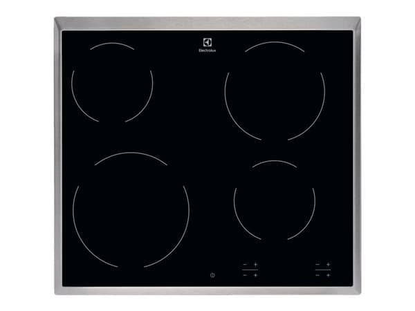 Electrolux Inspiration EHF16240XK - Keramisk komfyrtopp - 4 plater - Nisje - bredde: 56 cm - dybde: 49 cm - svart Sort
