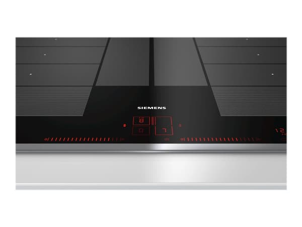 Siemens iQ700 EX845LYC1E - Induksjonskomfyrtopp - 4 plater - Nisje - bredde: 78 cm - dybde: 50 cm - med pynt av rustfritt stål - svart/rustfritt stål