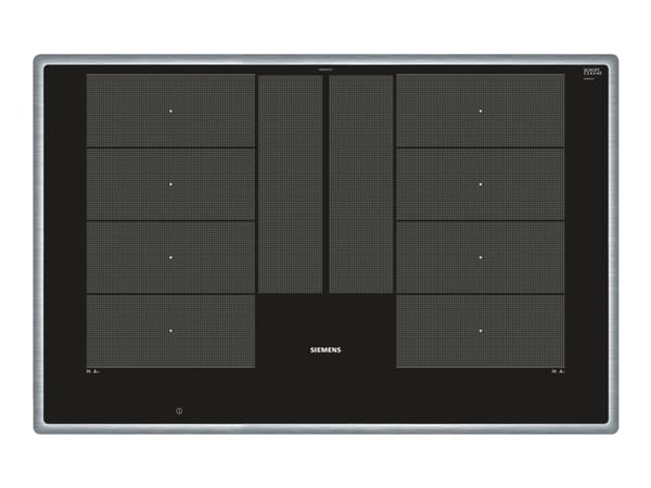 Siemens iQ700 EX845LYC1E - Induksjonskomfyrtopp - 4 plater - Nisje - bredde: 78 cm - dybde: 50 cm - med pynt av rustfritt stål - svart/rustfritt stål