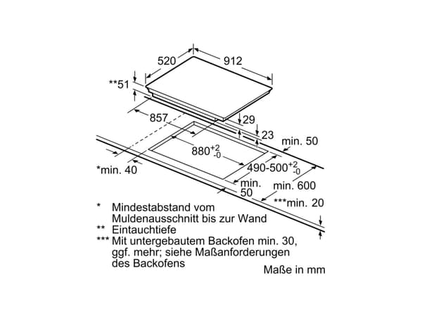 Siemens EX975LVV1E spishällar Svart Inbyggd Induktionshäll med zon 5 zone(s)