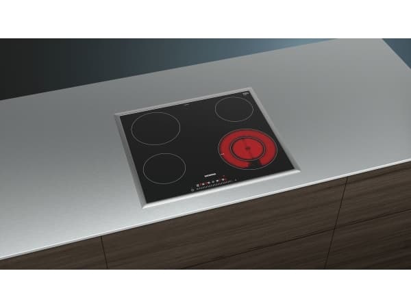 Siemens iQ300 ET645FFN1E, Sort, Innebygget, 60 cm, Keramisk, 4 zone(s), 4 zone(s)
