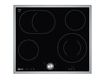 Neff T16BT76N0 - Keramisk komfyrtopp - 4 plater - Nisje - bredde: 56 cm - dybde: 49 cm - med pynt av rustfritt stål - svart Sort