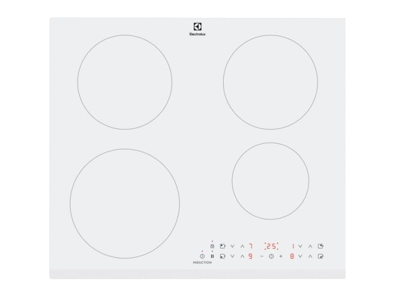 Electrolux LIR60430BW, Vit, Inbyggd, 60 cm, Induktionshäll med zon, 4 ...