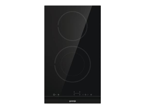 Gorenje Essential ECT322BCSC - Keramisk komfyrtopp - 2 plater - Nisje - bredde: 28.3 cm - dybde: 49 cm - med fasettert frontkant - svart
