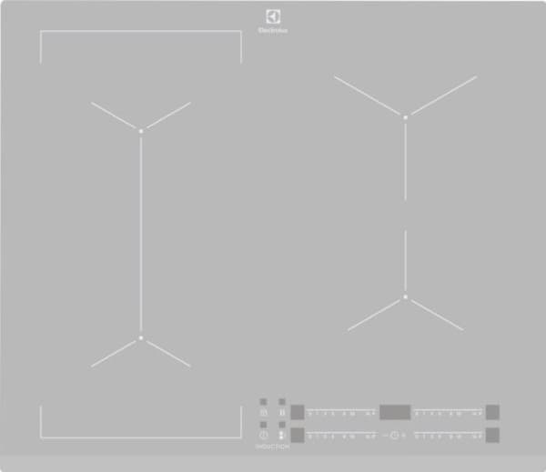 Electrolux EIV63440BS, Sølv, Innebygget, Sonebasert induksjon, Glass, 4 zone(s), 4 zone(s)