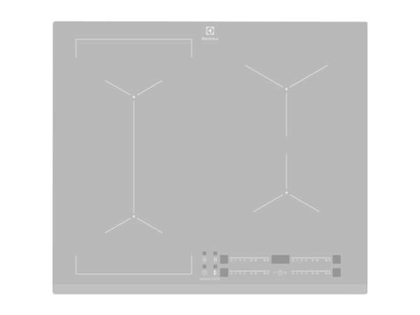 Electrolux EIV63440BS, Silver, Inbyggd, Induktionshäll med zon, Glas, 4 zone(s), 4 zone(s) Silver