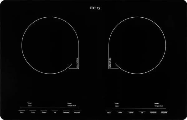 ECG IV 2920 Slim, Sort, Innebygget, Sonebasert induksjon, Glass-keramikk, 2 zone(s), 2 zone(s)