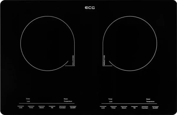 ECG IV 2920 Slim, Sort, Innebygget, Sonebasert induksjon, Glass-keramikk, 2 zone(s), 2 zone(s)