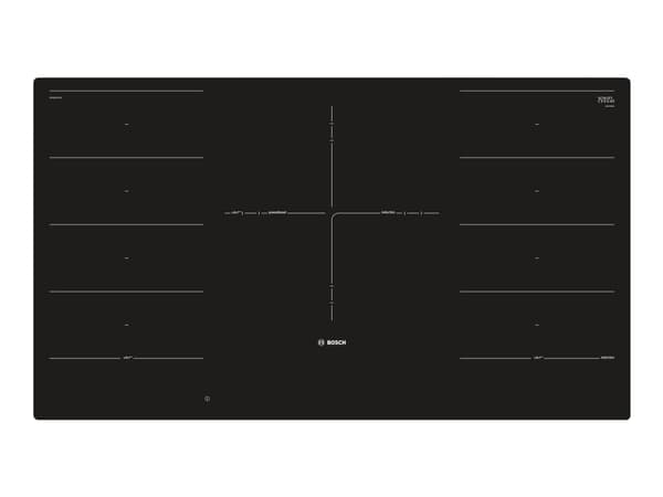 Bosch Serie | 8 PXV901DV1E - Induksjonskomfyrtopp - 5 plater - Nisje - bredde: 88 cm - dybde: 50 cm - flukt - svart