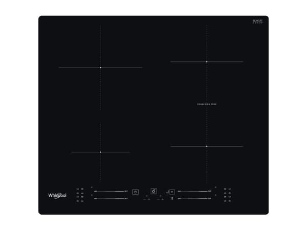Whirlpool WB S2560 NE, svart, inbyggd, 59 cm, zoninduktionshäll, keramik, 4 zon(er) Svart