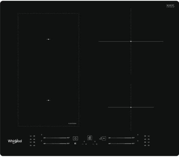 Whirlpool WL S7960 NE, Svart, Inbyggd, 60 cm, Induktionshäll med zon, Keramiska, 4 zone(s)