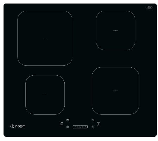 Indesit IS 15Q60 NE, svart, inbyggd, 59 cm, zoninduktionshäll, keramik, 4 zon(er)