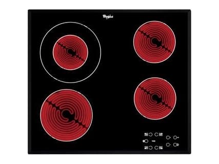 Whirlpool AKT 8130 BA, Musta, Kiinteä, Keraaminen, Lasi, 4 alue(tta), 4 alue(tta)