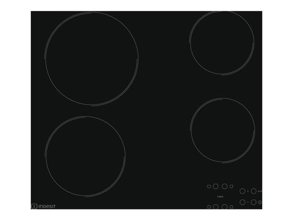 Indesit AAR 160 C Svart Inbyggd 58 cm Keramisk 4 zone(s)
