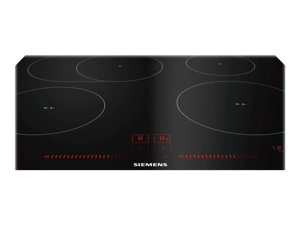 Siemens iQ300 EH601LFC1E - Induksjonskomfyrtopp - 4 plater - Nisje - bredde: 56 cm - dybde: 50 cm - svart