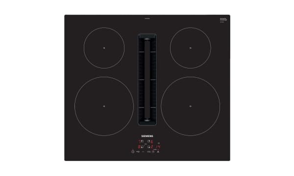 Siemens iQ300 EH611BE15E - Induksjonskomfyrtopp - 4 plater - Nisje - bredde: 56 cm - dybde: 49 cm - Klasse B - uten ramme - svart med fallvinduttrekk
