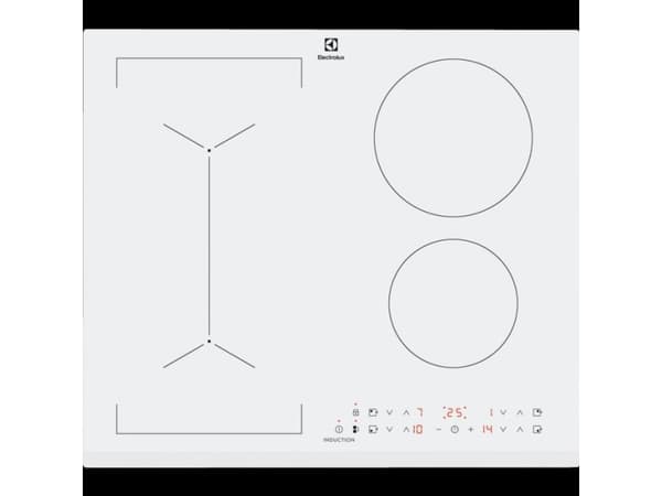 Electrolux LIV63431BW, Vit, Inbyggd, 59 cm, Induktionshäll med zon, 4 zone(s), 4 zone(s)