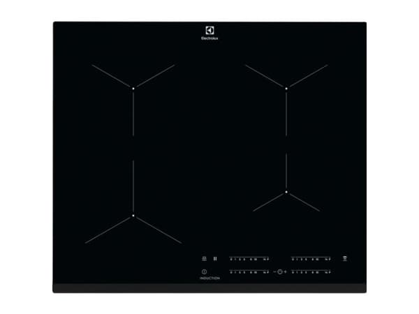 Electrolux EIT61443B - Induksjonskomfyrtopp - 4 plater - Nisje - bredde: 56 cm - dybde: 49 cm - med avfaset front - svart