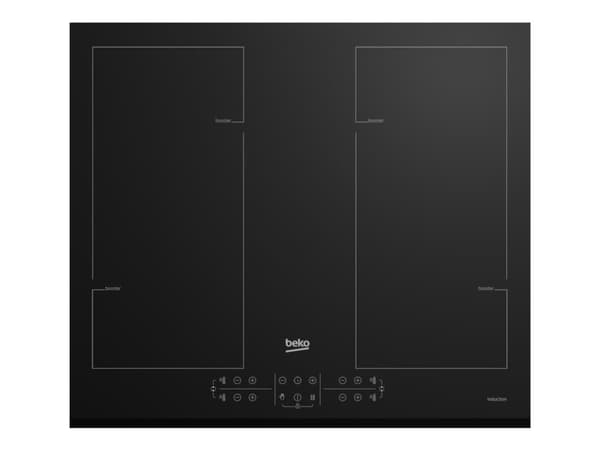 Beko HII64206F2MT - Induksjonskomfyrtopp - 4 plater - Nisje - bredde: 56 cm - dybde: 59 cm - med avfaset front - svart