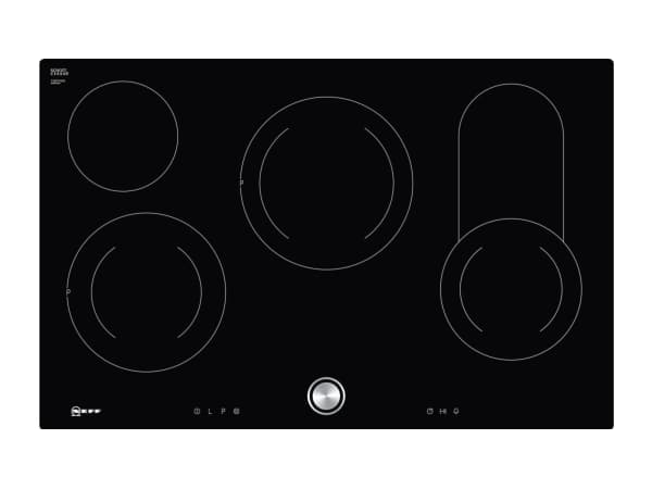 Neff T18PT16X0 - Keramisk komfyrtopp - 4 plater - Nisje - bredde: 78 cm - dybde: 50 cm - uten ramme - svart