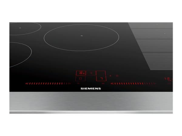 Siemens iQ700 EX801LVC1E - Induksjonskomfyrtopp - 5 plater - Nisje - bredde: 78 cm - dybde: 50 cm - flukt - svart