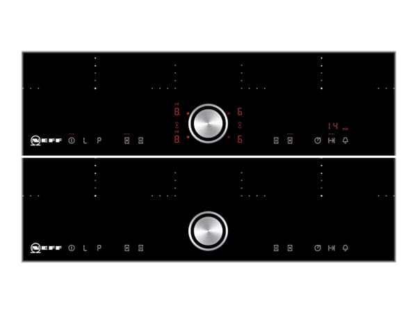 Neff N 70 T46BT73N2 - Induksjonskomfyrtopp - 4 plater - Nisje - bredde: 56 cm - dybde: 49 cm - med pynt av rustfritt stål - svart/rustfritt stål