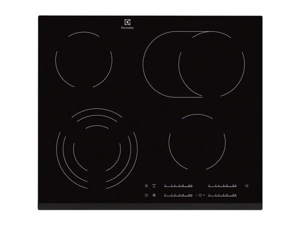 Electrolux EHF6547FXK, Svart, Inbyggd, Keramiska, 4 zone(s), 4 zone(s), Sjudning